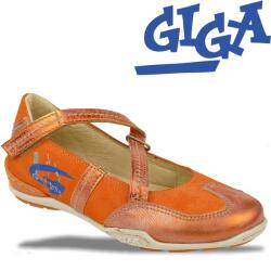 GiGa Shoes Leder Ballerina mit Klettverschluss, orange,...