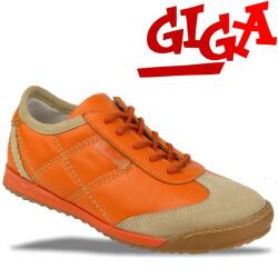 GiGa Shoes Glattleder Sneaker, Schnürer, orange, Gr. 31