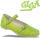 GiGa Shoes Leder Ballerina mit Zierschnallen, grün, Gr. 31