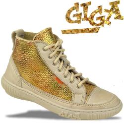 GiGa Shoes Leder Knöchelschuh Schnürer gold Gr. 31