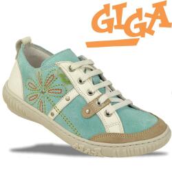 GiGa Shoes Leder Sneaker, Schnürer, türkis, Gr. 31