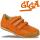 GiGa Shoes Glattleder Sneaker, Klettverschluss, orange, Gr. 31