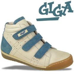 GiGa Shoes Leder Knöchelschuh, weiß-blau, used...
