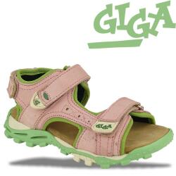 GiGa Shoes Leder Sandale Klettverschluss, rosa, Gr. 31