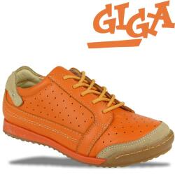 GiGa Shoes Leder Sneaker Schnürer, orange, Gr. 31