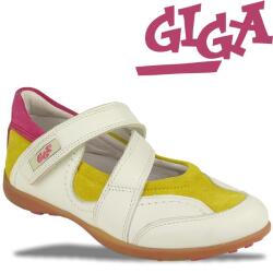 GiGa Shoes Leder Ballerina Klettverschluss, weiß,...