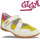 GiGa Shoes Leder Ballerina Klettverschluss, weiß, Gr. 31 31