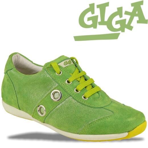 GiGa Shoes Velourleder Sneaker Schnürer, grün, Gr. 31 31