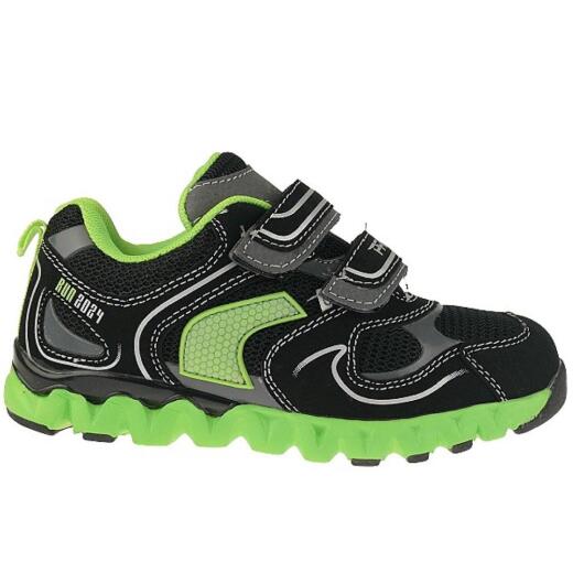 Primigi BOY FREE crazy Halbschuh Sneaker mit neonfarbener Sohle Gr.28-39   schwarztöne EUR 28