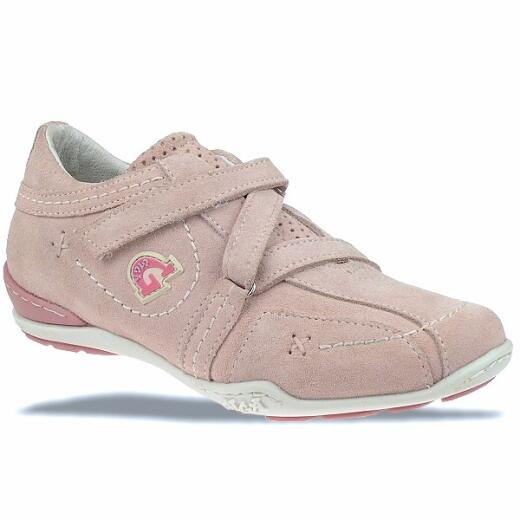 GiGa Shoes Leder Sneakers, Klettverschluss, rosa, Gr. 31