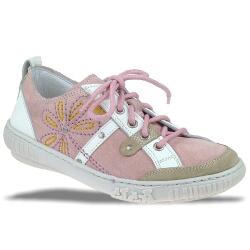 GiGa Shoes Leder Sneakers Halbschuhe rosa, bestickt,...