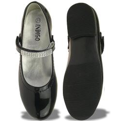 INDIGO Ballerina festlicher Schuh Lack in schwarz oder weiß Gr.31-37