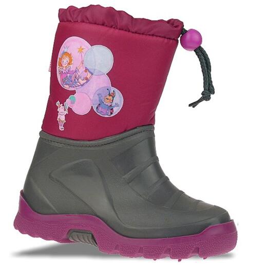 Prinzessin Lillifee Snowboot, Winterstiefel, kuschelig warm grau/pink Gr.22-35