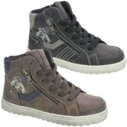 INDIGO Kinder High-Top-Sneaker Boots gef&uuml;ttert 451...