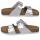DR.BRINKMANN Sandale Pantolette Lederfussbett 701394 Metallic-Look silber Gr.37-44