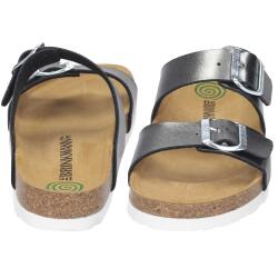Dr.Brinkmann 700933-9 Pantolette Sandale Metallicfarbe Lederfußbett Gr.37-44