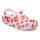 Crocs Classic Retro Resort Clog 207849 Hibiscusblüte weiß rot Gr.36-43