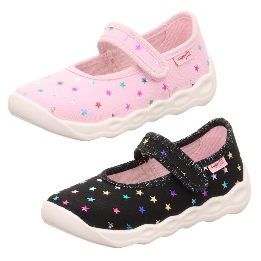 Superfit Mädchen Hausschuh Bubble 1-006271- Glitzersterne Gr.25-38