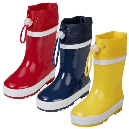 Playshoes Kinder Gummistiefel Basic gefüttert unifarben 189330 Gr.22-35