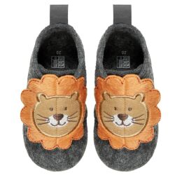 Playshoes Kinder Filz-Hausschuh Löwe 201611 grau...