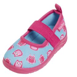 Playshoes Kinder Hausschuh Eulen türkis-pink 201811...