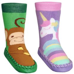 Playshoes Hüttenschuh Hausschuh Affe 481203 und...