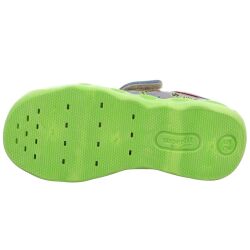Hausschuhe T-Rex Dinos Baumwolle Klett Weite mittel M III Superfit Bubble blau Gr.23-35