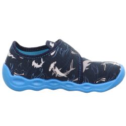 Hausschuhe Haie Baumwolle Klettverschluss Weite mittel M III Superfit Bubble Gr.23-38