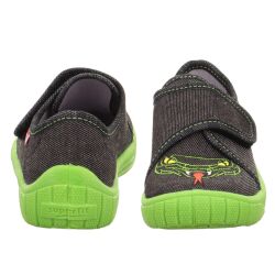Jungen Hausschuhe Schlange Reptil Baumwolle Denim Klett...