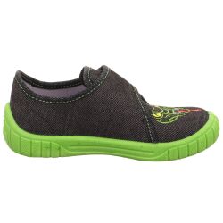 Jungen Hausschuhe Schlange Reptil Baumwolle Denim Klett Superfit Bill Gr.23-35