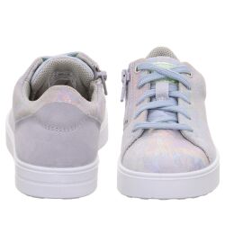 Superfit Mädchen Sneaker Halbschuh STELLA Lowtop Effektleder Reissverschluss Schnürung Blau Gr.27-40
