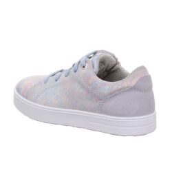 Superfit Mädchen Sneaker Halbschuh STELLA Lowtop Effektleder Reissverschluss Schnürung Blau Gr.27-40
