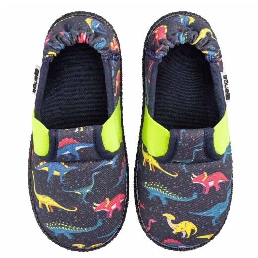 Nanga 2.0 Kinder Hausschuh kleine Saurier Slipper Latexsohle Barfussschuh Gr.23-38