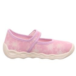 Superfit Mädchen Hausschuh Halbsandale Bubble 1-006271- Weite M III Klett leichter Glitzerlook Gr.23-38