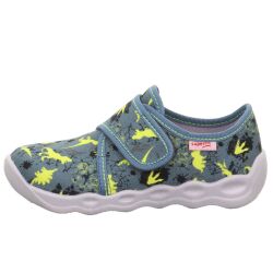 Hausschuhe Dinos Baumwolle Klettverschluss Weite mittel M III Superfit Bubble Gr.23-35