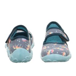Superfit Mädchen Hausschuh Bonny 1-800283- Klett Regenbogen Einhorn Gr.23-38