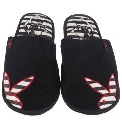 Playboy Herren Hausschuhe, Schwarz, Gr. 40-45