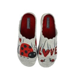 Cosero Damen Pantoffel Hausschuh Marienkäfer...