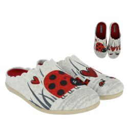Cosero Damen Pantoffel Hausschuh Marienkäfer...