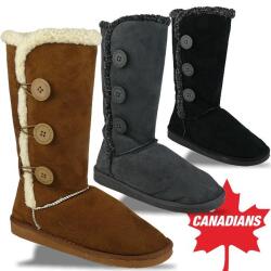 IDANA kuschelige Boots CANADIANS 3 Kn&ouml;pfe in 3...